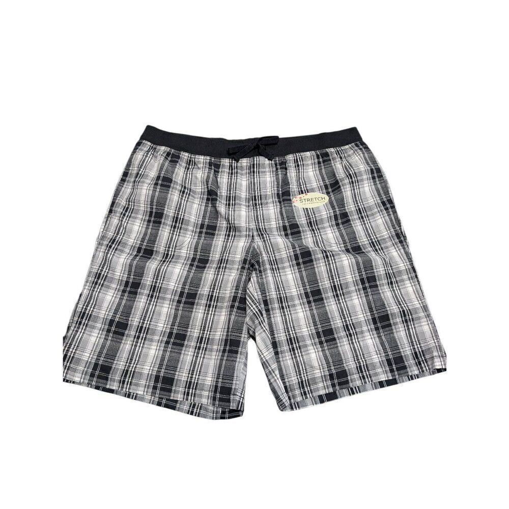 NWOT Zoey & Beth Beth Black and White Plaid Jersey Flat Elastic Waist Women's Si
